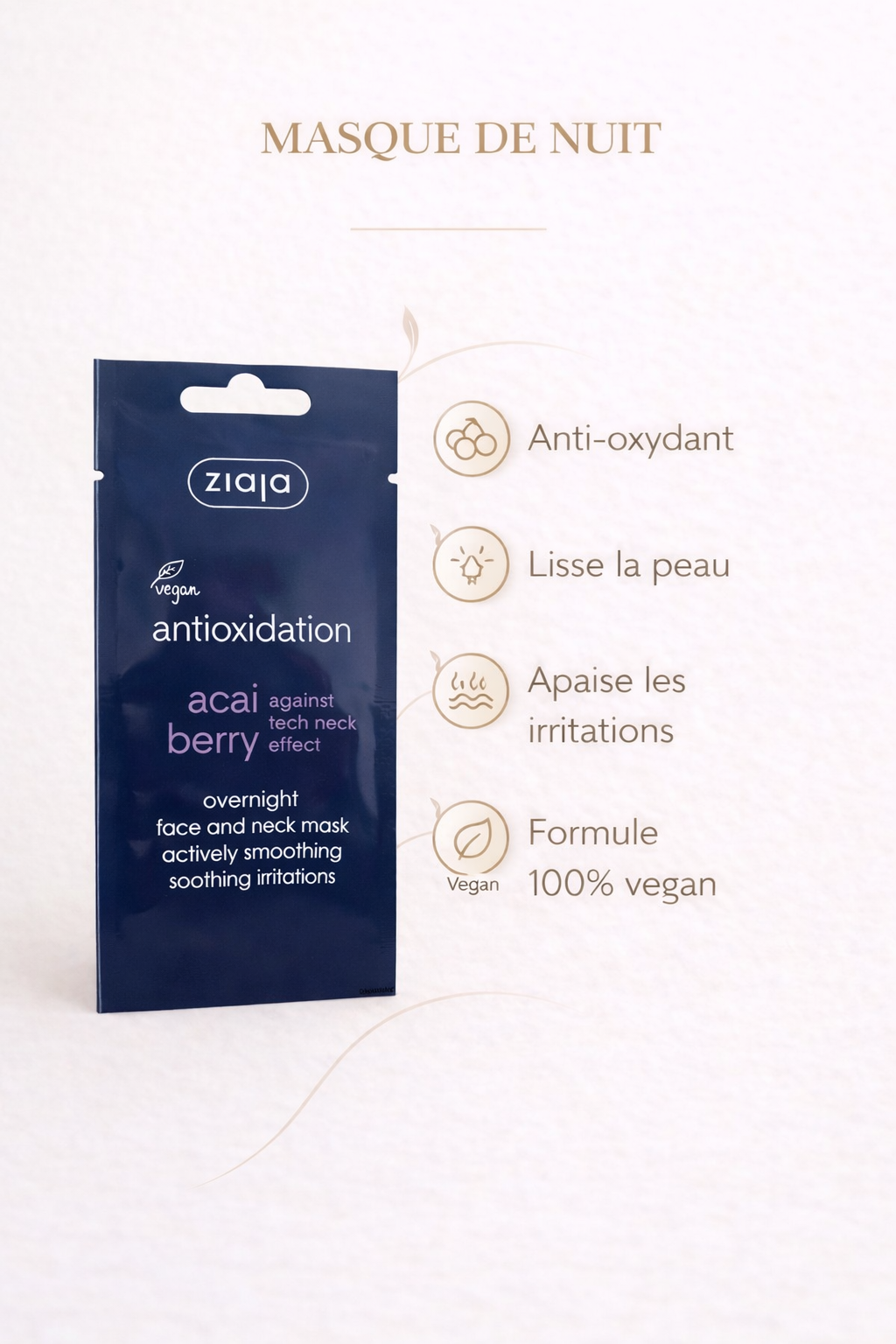 Masque Nuit Antioxydant Açaï